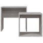 vidaXL Tavolini Salotto Impilabili 2pz Grigio Sonoma Legno Multistrato vidaXL Tavolini Salotto Impilabili 2pz Grigio Sonoma Legno Multistrato