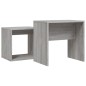 vidaXL Tavolini Salotto Impilabili 2pz Grigio Sonoma Legno Multistrato vidaXL Tavolini Salotto Impilabili 2pz Grigio Sonoma Legno Multistrato