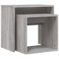 vidaXL Tavolini Salotto Impilabili 2pz Grigio Sonoma Legno Multistrato vidaXL Tavolini Salotto Impilabili 2pz Grigio Sonoma Legno Multistrato