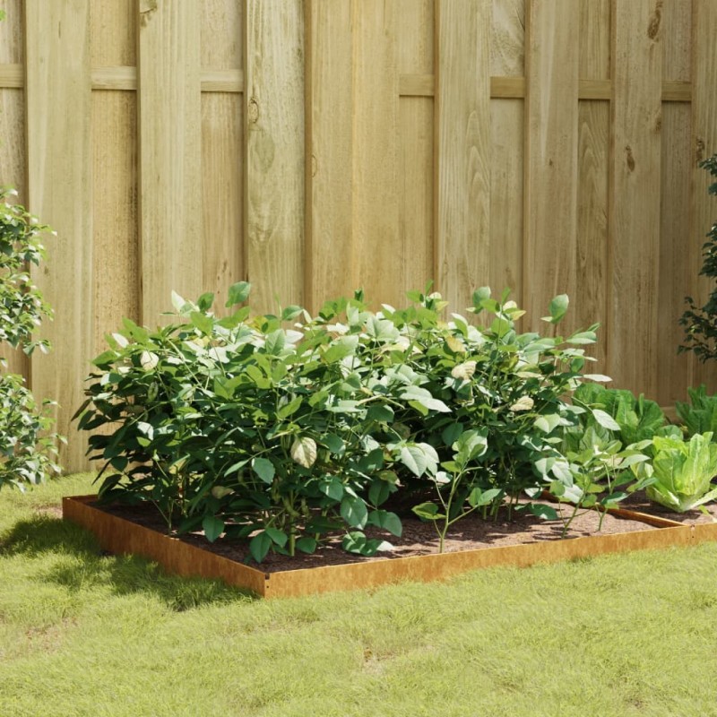 vidaXL Fioriera Rialzata da Giardino 100x100x18,5 cm in Acciaio Corten vidaXL Fioriera Rialzata da Giardino 100x100x18,5 cm in Acciaio Corten