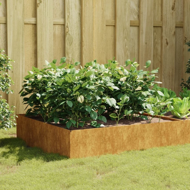 vidaXL Fioriera Rialzata da Giardino 100x100x41 cm in Acciaio Corten vidaXL Fioriera Rialzata da Giardino 100x100x41 cm in Acciaio Corten