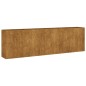 vidaXL Fioriera Rialzata da Giardino 280x40x80 cm in Acciaio Corten vidaXL Fioriera Rialzata da Giardino 280x40x80 cm in Acciaio Corten