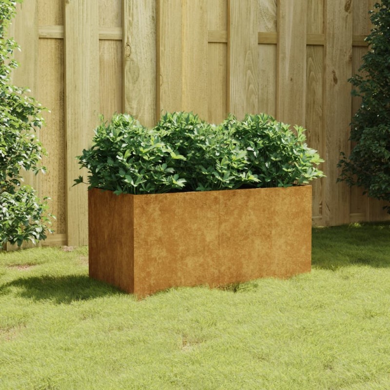 vidaXL Fioriera 80x40x40 cm in Acciaio Corten vidaXL Fioriera 80x40x40 cm in Acciaio Corten