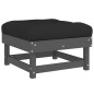 vidaXL Poggiapiedi da Giardino con Cuscino Legno Massello Pino Grigio vidaXL Poggiapiedi da Giardino con Cuscino Legno Massello Pino Grigio