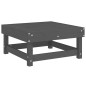 vidaXL Poggiapiedi da Giardino con Cuscino Legno Massello Pino Grigio vidaXL Poggiapiedi da Giardino con Cuscino Legno Massello Pino Grigio