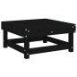 vidaXL Poggiapiedi da Giardino con Cuscino Legno Massello di Pino Nero vidaXL Poggiapiedi da Giardino con Cuscino Legno Massello di Pino Nero