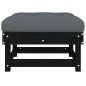 vidaXL Poggiapiedi da Giardino con Cuscino Legno Massello di Pino Nero vidaXL Poggiapiedi da Giardino con Cuscino Legno Massello di Pino Nero