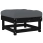 vidaXL Poggiapiedi da Giardino con Cuscino Legno Massello di Pino Nero vidaXL Poggiapiedi da Giardino con Cuscino Legno Massello di Pino Nero