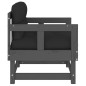 vidaXL Sedie da Giardino con Cuscini 2pz Legno Massello di Pino Grigio vidaXL Sedie da Giardino con Cuscini 2pz Legno Massello di Pino Grigio