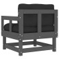 vidaXL Sedie da Giardino con Cuscini 2pz Legno Massello di Pino Grigio vidaXL Sedie da Giardino con Cuscini 2pz Legno Massello di Pino Grigio