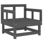 vidaXL Sedie da Giardino con Cuscini 2pz Legno Massello di Pino Grigio vidaXL Sedie da Giardino con Cuscini 2pz Legno Massello di Pino Grigio