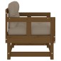 vidaXL Sedie da Giardino con Cuscini 2pz Legno Massello di Pino Miele vidaXL Sedie da Giardino con Cuscini 2pz Legno Massello di Pino Miele