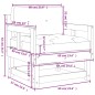 vidaXL Sedie da Giardino con Cuscini 2pz Legno Massello di Pino Miele vidaXL Sedie da Giardino con Cuscini 2pz Legno Massello di Pino Miele