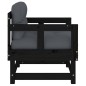 vidaXL Sedie da Giardino con Cuscini 2pz Legno Massello di Pino Nero vidaXL Sedie da Giardino con Cuscini 2pz Legno Massello di Pino Nero