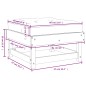 vidaXL Poggiapiedi Giardino con Cuscini 2pz Legno Massello Pino Grigio vidaXL Poggiapiedi Giardino con Cuscini 2pz Legno Massello Pino Grigio