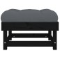 vidaXL Poggiapiedi Giardino con Cuscini 2pz Legno Massello Pino Nero vidaXL Poggiapiedi Giardino con Cuscini 2pz Legno Massello Pino Nero
