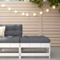 vidaXL Poggiapiedi da Giardino con Cuscino Legno Massello Pino Bianco vidaXL Poggiapiedi da Giardino con Cuscino Legno Massello Pino Bianco