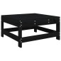vidaXL Poggiapiedi da Giardino con Cuscino Legno Massello di Pino Nero vidaXL Poggiapiedi da Giardino con Cuscino Legno Massello di Pino Nero