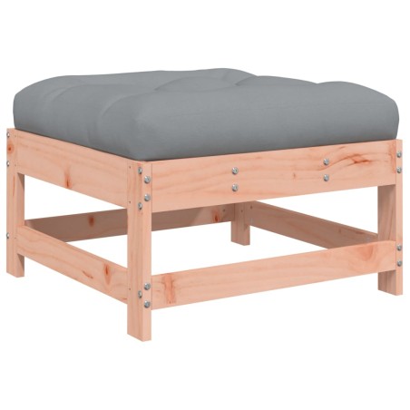 vidaXL Poggiapiedi da Giardino con Cuscino Legno Massello di Douglas