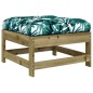 vidaXL Poggiapiedi da Giardino con Cuscino in Legno Impregnato di Pino vidaXL Poggiapiedi da Giardino con Cuscino in Legno Impregnato di Pino