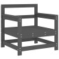 vidaXL Sedie da Giardino con Cuscini 2pz Legno Massello di Pino Grigio vidaXL Sedie da Giardino con Cuscini 2pz Legno Massello di Pino Grigio