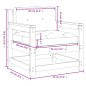 vidaXL Sedie da Giardino con Cuscini 2pz Legno Massello di Pino Grigio vidaXL Sedie da Giardino con Cuscini 2pz Legno Massello di Pino Grigio