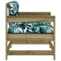vidaXL Sedie da Giardino con Cuscini 2 pz in Legno Impregnato di Pino vidaXL Sedie da Giardino con Cuscini 2 pz in Legno Impregnato di Pino