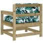 vidaXL Sedie da Giardino con Cuscini 2 pz in Legno Impregnato di Pino vidaXL Sedie da Giardino con Cuscini 2 pz in Legno Impregnato di Pino