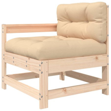 vidaXL Sedia da Giardino con Cuscini in Legno Massello di Pino