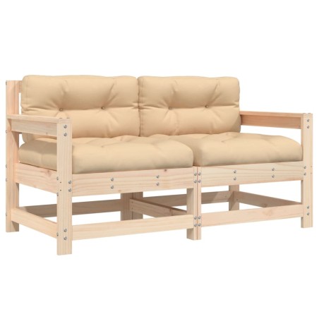 vidaXL Sedie da Giardino con Cuscini 2 pz Legno Massello di Pino