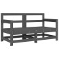 vidaXL Sedie da Giardino con Cuscini 2pz Legno Massello di Pino Grigio vidaXL Sedie da Giardino con Cuscini 2pz Legno Massello di Pino Grigio