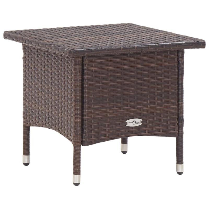 Tavolino da Tè Marrone 50x50x47 cm in Polyrattan Tavolino da Tè Marrone 50x50x47 cm in Polyrattan