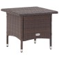 Tavolino da Tè Marrone 50x50x47 cm in Polyrattan Tavolino da Tè Marrone 50x50x47 cm in Polyrattan