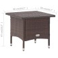 Tavolino da Tè Marrone 50x50x47 cm in Polyrattan Tavolino da Tè Marrone 50x50x47 cm in Polyrattan