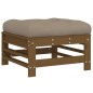 vidaXL Sgabello da Giardino con Cuscino Miele Legno Massello di Pino vidaXL Sgabello da Giardino con Cuscino Miele Legno Massello di Pino