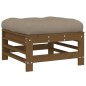 vidaXL Sgabello da Giardino con Cuscino Miele Legno Massello di Pino vidaXL Sgabello da Giardino con Cuscino Miele Legno Massello di Pino