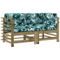 vidaXL Divani Angolari con Cuscini 2 pz in Legno Impregnato di Pino vidaXL Divani Angolari con Cuscini 2 pz in Legno Impregnato di Pino