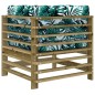 vidaXL Divani Angolari con Cuscini 2 pz in Legno Impregnato di Pino vidaXL Divani Angolari con Cuscini 2 pz in Legno Impregnato di Pino