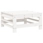 vidaXL Poggiapiedi Giardino con Cuscini 2pz Legno Massello Pino Bianco vidaXL Poggiapiedi Giardino con Cuscini 2pz Legno Massello Pino Bianco