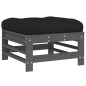 vidaXL Poggiapiedi Giardino con Cuscini 2pz Legno Massello Pino Grigio vidaXL Poggiapiedi Giardino con Cuscini 2pz Legno Massello Pino Grigio