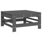 vidaXL Poggiapiedi Giardino con Cuscini 2pz Legno Massello Pino Grigio vidaXL Poggiapiedi Giardino con Cuscini 2pz Legno Massello Pino Grigio