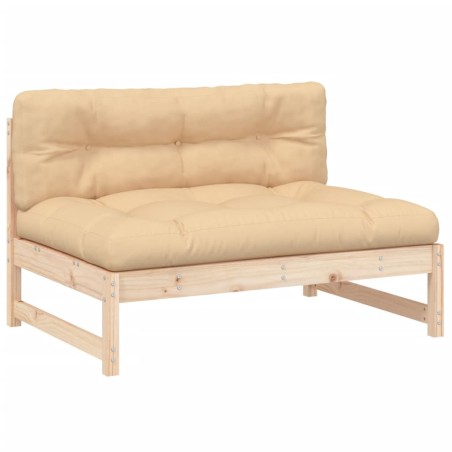 vidaXL Divano Centrale 120x80 cm in Legno Massello di Pino