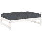 vidaXL Poggiapiedi da Giardino 120x80 cm Legno Massello di Pino Bianco vidaXL Poggiapiedi da Giardino 120x80 cm Legno Massello di Pino Bianco