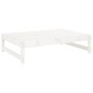vidaXL Poggiapiedi da Giardino 120x80 cm Legno Massello di Pino Bianco vidaXL Poggiapiedi da Giardino 120x80 cm Legno Massello di Pino Bianco