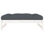 vidaXL Poggiapiedi da Giardino 120x80 cm Legno Massello di Pino Bianco vidaXL Poggiapiedi da Giardino 120x80 cm Legno Massello di Pino Bianco