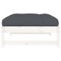 vidaXL Poggiapiedi da Giardino 120x80 cm Legno Massello di Pino Bianco vidaXL Poggiapiedi da Giardino 120x80 cm Legno Massello di Pino Bianco