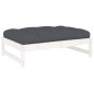 vidaXL Poggiapiedi da Giardino 120x80 cm Legno Massello di Pino Bianco vidaXL Poggiapiedi da Giardino 120x80 cm Legno Massello di Pino Bianco