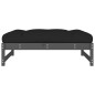 vidaXL Poggiapiedi da Giardino 120x80 cm Legno Massello di Pino Grigio