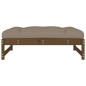 vidaXL Poggiapiedi da Giardino 120x80 cm Legno Massello di Pino Miele vidaXL Poggiapiedi da Giardino 120x80 cm Legno Massello di Pino Miele