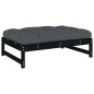 vidaXL Poggiapiedi da Giardino 120x80 cm Legno Massello di Pino Nero vidaXL Poggiapiedi da Giardino 120x80 cm Legno Massello di Pino Nero